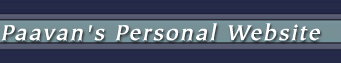 Paavan's Personal Website